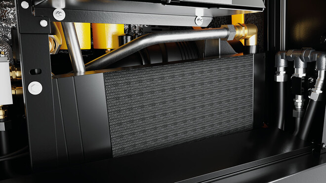 Inbyggd tryckluftsefterkylare i M59.