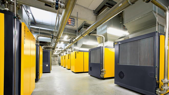 Mätteknik för insugs- och omgivningsförhållanden i en tryckluftsstation.