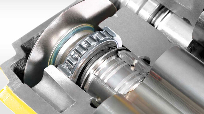 Blåsmaskin med mycket robusta lager.