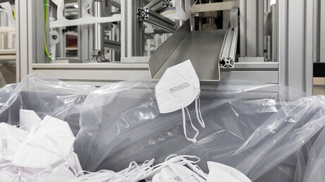 Färdiga FFP2-andningsskydd.