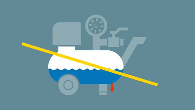 Kondensatet som uppstår förångas av i.Comp 3 med en ny teknik.