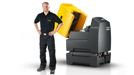 i.Comp 9 Tower kan servas lekande lätt tack vare den uppfällbara huven.