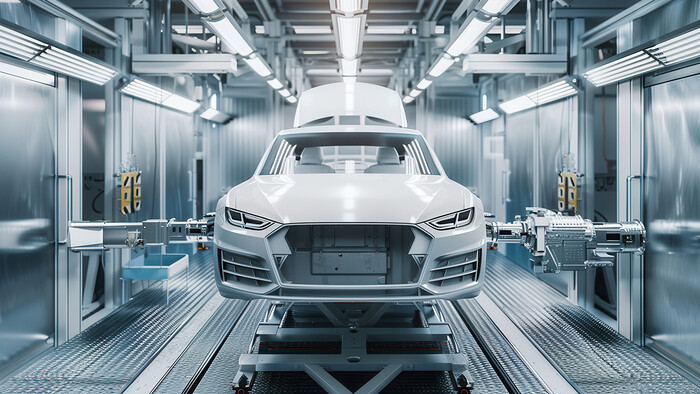 Karosser tvättas med varmvatten som genereras genom värmeåtervinning.