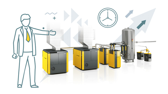 KAESERS experter visar möjligheterna med värmeåtervinning.